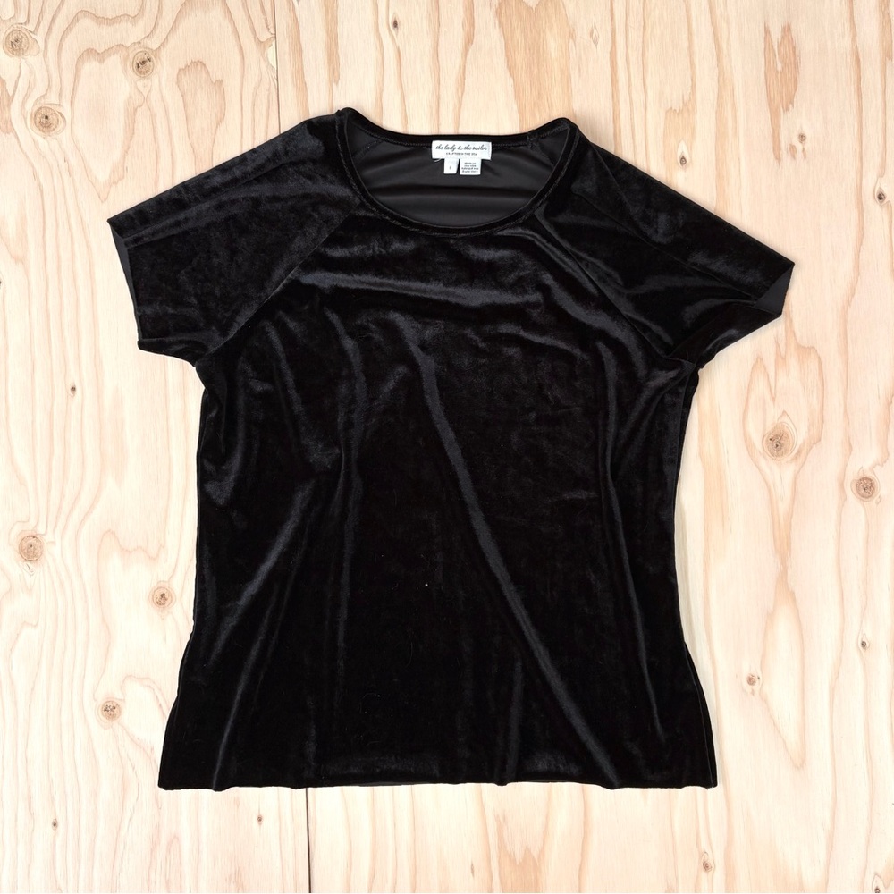 lady & the sailor black velvet tee - la indie brand like new